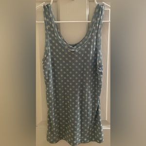 Sweet Pea size large blue and white polkadot tank top